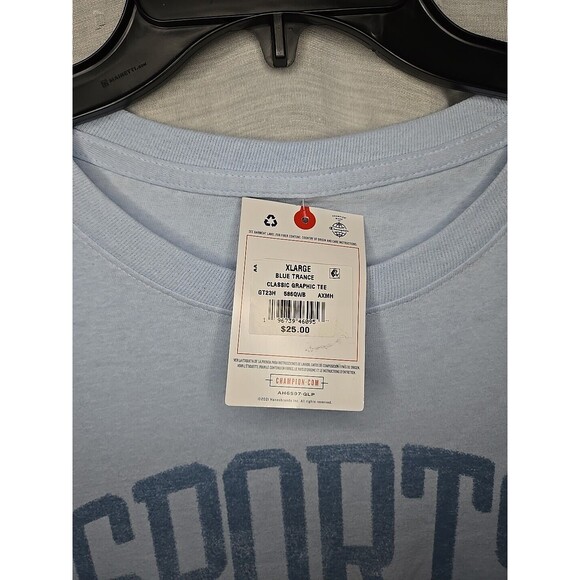 Champion XL T-Shirt Classic Graphic Blue Trance, Sports Culture, NWT - Picture 5 of 7